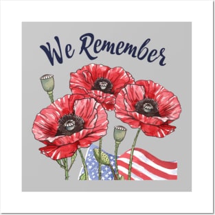 We remember, Memorial Day, American Patriot, Poppy Posters and Art